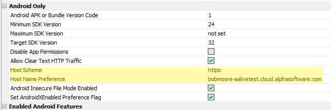 Android Host Preference